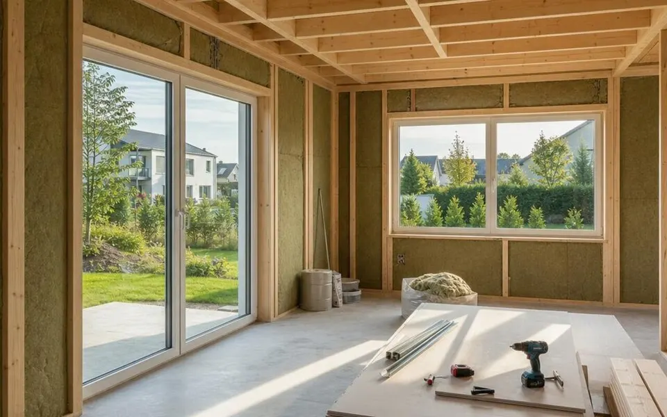 Musterhaus Ausbauhaus 2026 vor dem Innenausbau – Sparpotenzial durch Eigenleistung der Bauherren Musterhaus Ausbauhaus 2026 vor dem Innenausbau – Sparpotenzial durch Eigenleistung der Bauherren