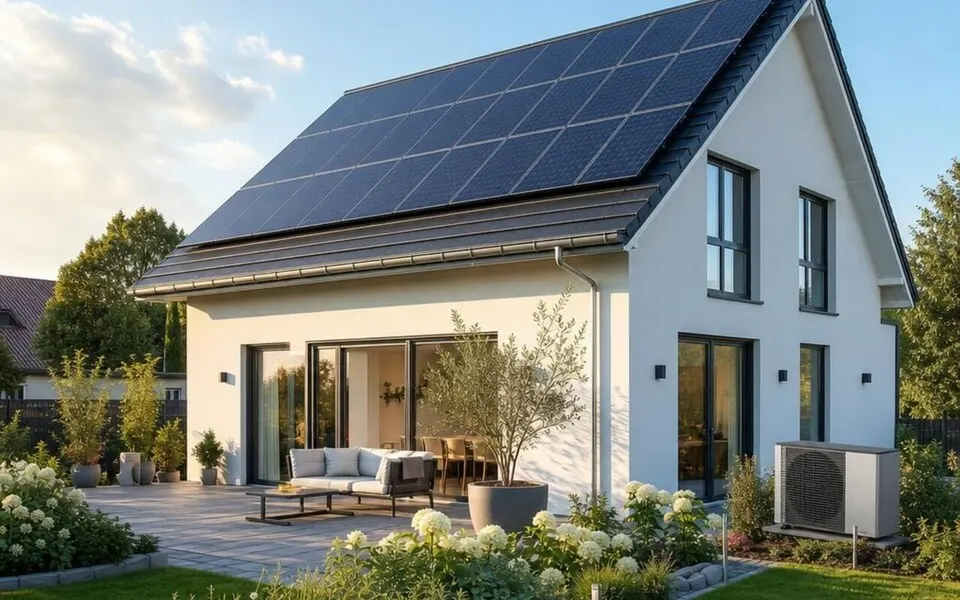 KfW-40-Haus 2026 mit Photovoltaik-Dach und Wärmepumpe – förderfähiger Effizienzhaus-Standard KfW-40-Haus 2026 mit Photovoltaik-Dach und Wärmepumpe – förderfähiger Effizienzhaus-Standard