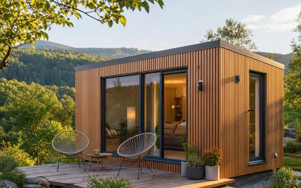 Musterhaus Tiny House 2026 mit Holzfassade und Terrasse – Kosten für das kompakte Minihaus Musterhaus Tiny House 2026 mit Holzfassade und Terrasse – Kosten für das kompakte Minihaus