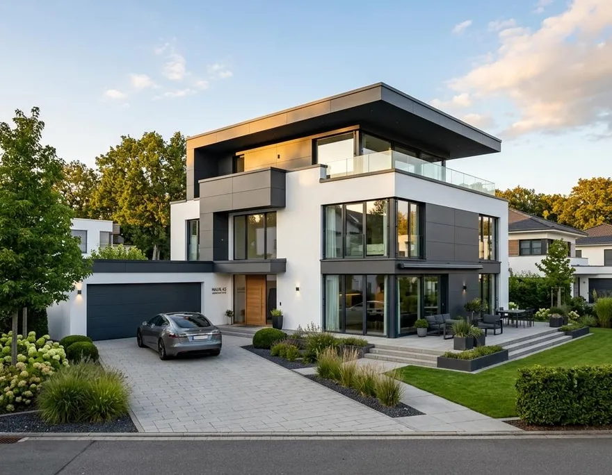 Musterhaus-Inspiration für Ihren Hausbau Elegantes Musterhaus als Inspiration für den eigenen Hausbau